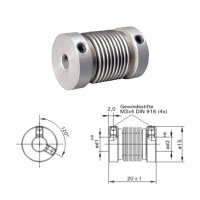 Balgkupplung BK1520-XS - 2mm/3mm