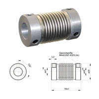 Balgkupplung BK2035-XS - 4mm/4mm