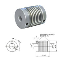 Balgkupplung BK1924-XS - 3mm/8mm
