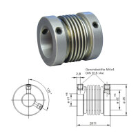 Balgkupplung BK2526-XS - 6mm/6mm