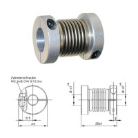 Balgkupplung BK2429-XK - 6mm/6mm