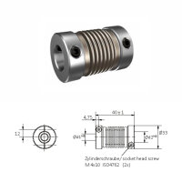 Balgkupplung BK3340-XK - 8mm/10mm