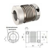 Balgkupplung BK4048-XK - 10mm/10mm