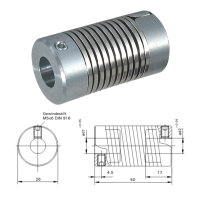 Federkupplung FK2650-ZS - 6mm/6mm