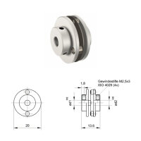 Federscheibenkupplung FS2014-XS - 4mm/4mm