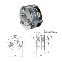 Federscheibenkupplung FS3019-XK - 3mm/3mm