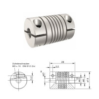 Wendelkupplung WK1928-AK mit Sonderbohrung
