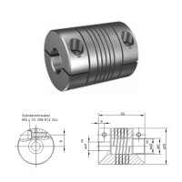 Wendelkupplung WK2532-AK - 6mm/6.3mm