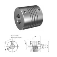 Wendelkupplung WK2524-XS - 8mm/10mm