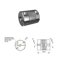 Schwerlast Wendelkupplung 3-gaengig WK1923-3AK - 3mm/4mm