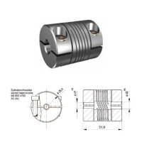 Schwerlast Wendelkupplung 3-gaengig WK2532-3AK - 6mm/6.3mm