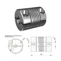 Schwerlast Wendelkupplung 3-gaengig WK3245-3AK - 12mm/12mm