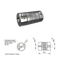 Schwerlast Wendelkupplung 6-gaengig WK1020-6AK - 2mm/4mm