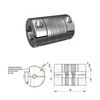 Schwerlast Wendelkupplung 6-gaengig WK2538-6AK - 6.3mm/8mm