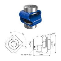 Doppelschlaufenkupplung DK3835-PS - 6mm/6mm