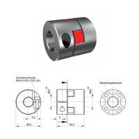 Klauenkupplung KK1500-AK-80 - 5mm/5mm