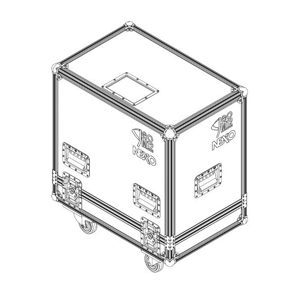 FLIGHT CASE FOR 2 X GEOM12