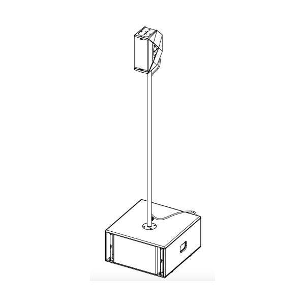 ID14 POLE STAND TUBE  M10/M20 ADAPTER L1400MM DIAM 32MM