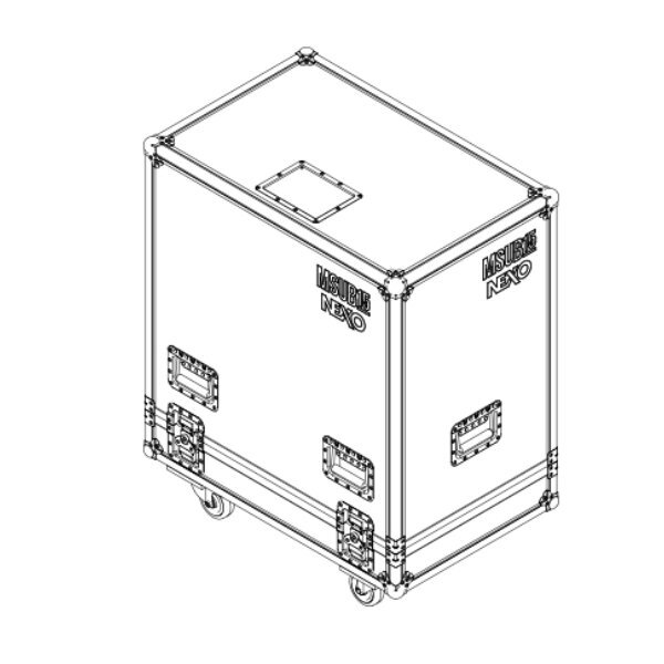 FLIGHT CASE FOR 2 X MSUB15