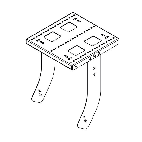 VERSATILE COUPLER FOR 1X SPEAKER 535MM WIDTH UNDER HORIZONTAL SUB