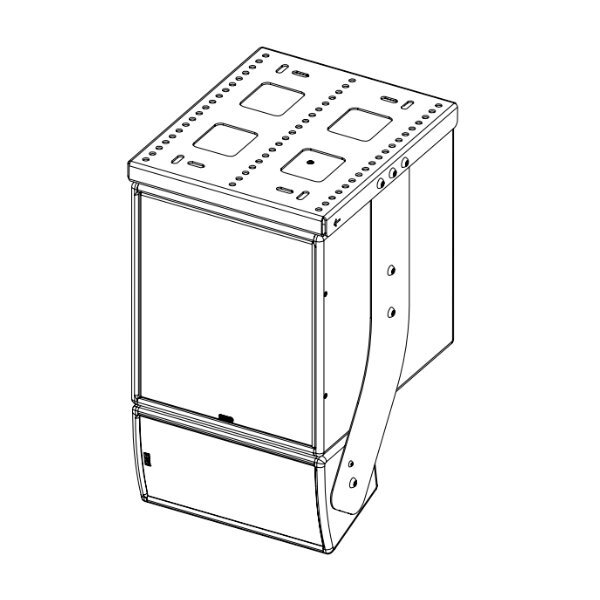 VERSATILE COUPLER FOR 1X SPEAKER 365MM WIDTH UNDER VERTICAL SUB