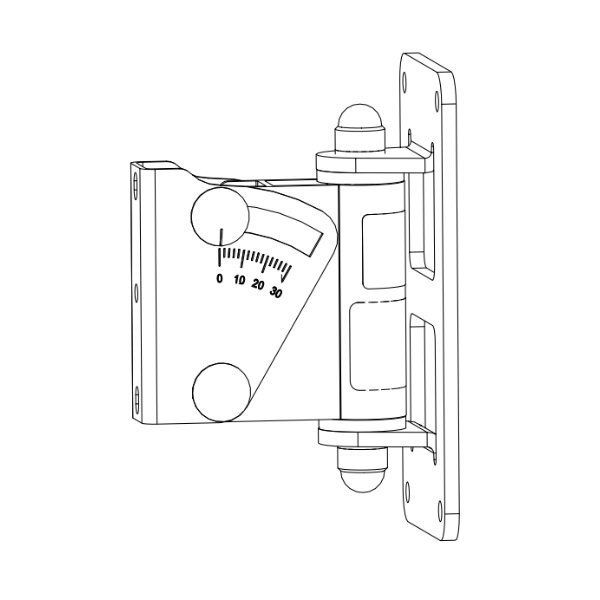 WHITE WALL MOUNT, 0°-30°, 15KG MAX FOR OUTDOOR USE