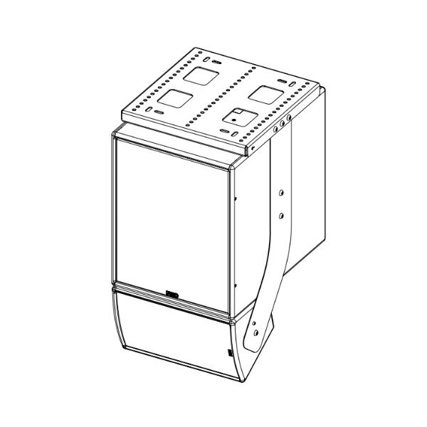 VERSATILE COUPLER FOR 1X SPEAKER 425MM WIDTH UNDER VERTICAL SUB CUSTOM PAINT