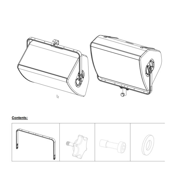 HORIZONTAL BRACKET 680MM WHITE FOR P18